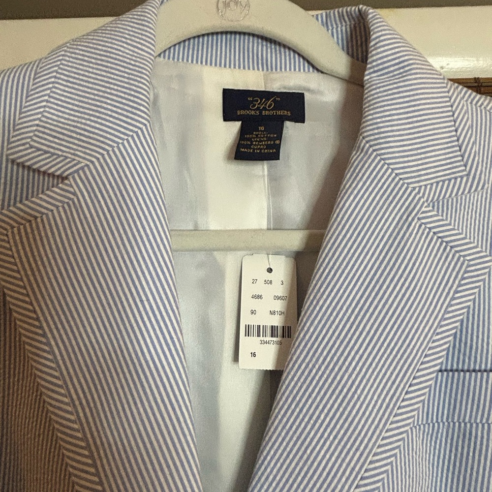Brooks Brothers Light Blue Women's Blazer, NWT - Picture 2 of 5